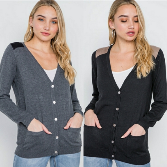 Bookworm Button Cardigan (Black) - Picture 7 of 7